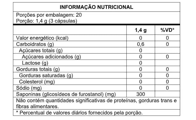 Feno Grego Catarinense Nutrição Frasco 60 Cápsulas